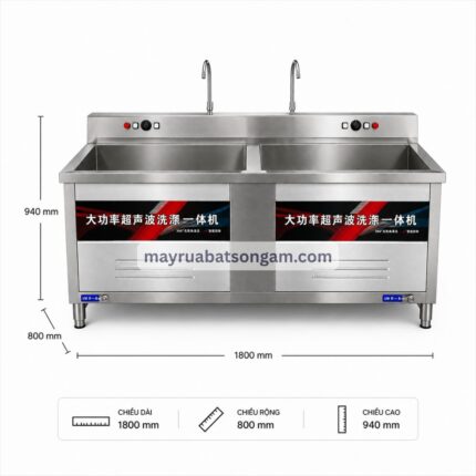 Máy Rửa Bát Công Nghiệp Sóng Âm 1m8 XW 1800
