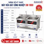 Máy Rửa Bát Công Nghiệp Sóng Âm 1m8 XW 1800