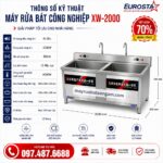 Máy Rửa Bát Công Nghiệp Sóng Âm 2m XW 2000