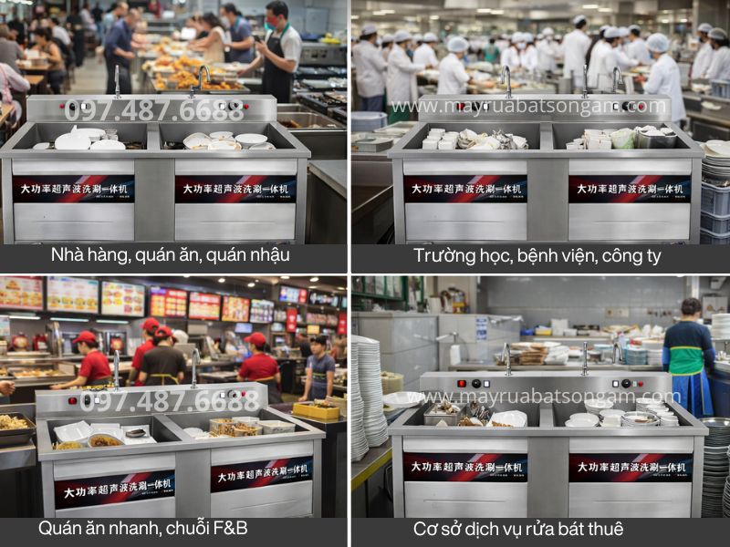 Máy rửa bát công nghiệp sóng âm