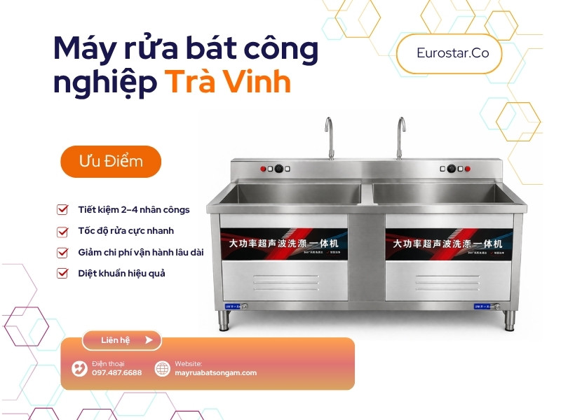 Cung cấp máy rửa chén bát công nghiệp tại Trà Vinh giá tốt